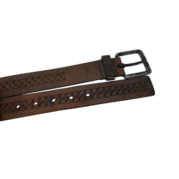 Tommy Bahama Men's Patterned Brown Leather Casual Belt  Size 36  Made in Italy - Picture 6 of 11